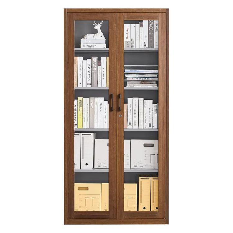 Guangzhou Factory Cheap Price Office Steel Instrument Glass Door Storage File Cabinet Office Furniture Filling Cabinet