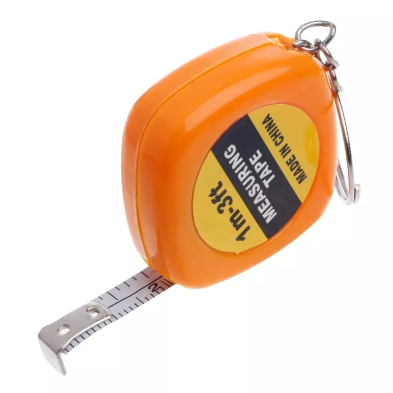 Small tape measure 1m tape measure portable mini key chain pendant small gift gift metric inch tape measure