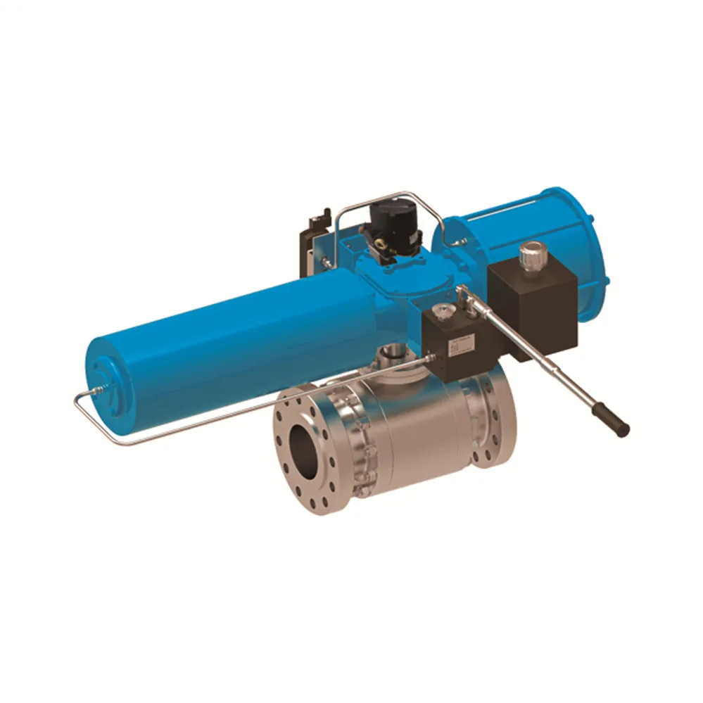 Pneumatic actuator with handwheel straight stroke single acting valve