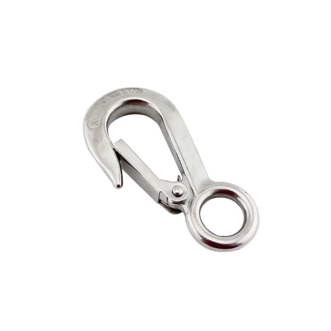 2025 New Product Safety American Style Stainless Steel Big Eye Crane Hook Chain Marine Grade Hook Heavy Duty