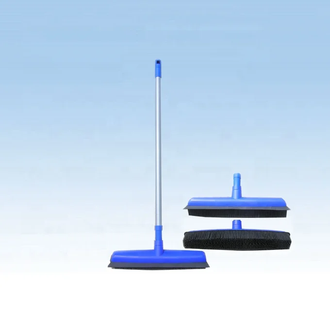 telescopic floor rubber broom squeegee brush