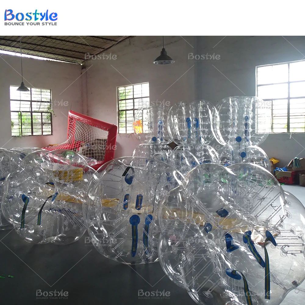 Clear TPU Bubble Soccer Ball Inflatable Bouncy Bumper Ball with hole For Adult