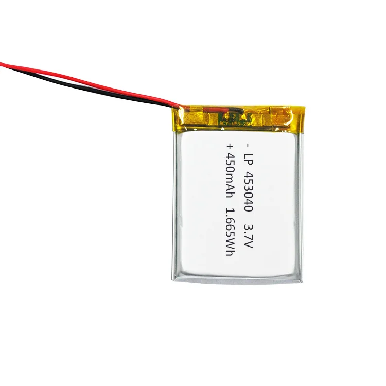 High quality Customized 453040 450mah lithium lon polymer battery pack