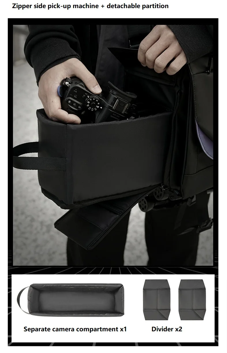 Brand single shoulder side opening camera bag portable camera bag single crossbody SLR bag wholesale