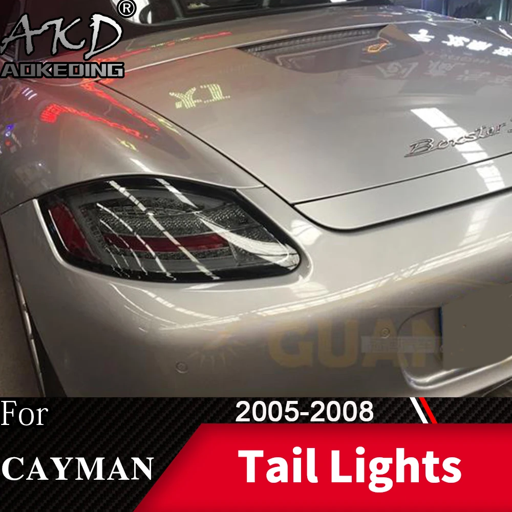 Car Lights For Cayman 987 2005-2008 Boxster LED Taillight Rear Fog Lamp Dynamic Turn Signal Highlight Reversing and Brake