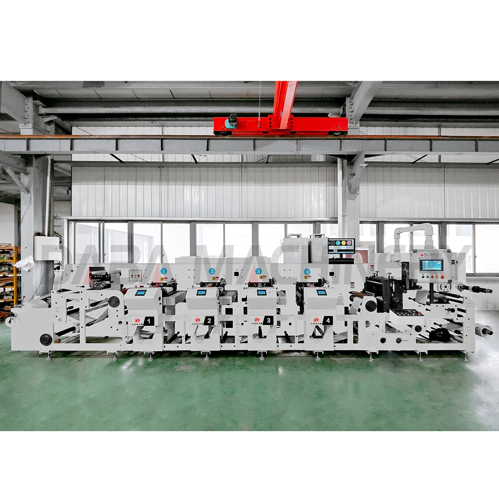 High Quality Unit Type 4colors Adhesive Label Flexographic Printing Machine with Die Cutter