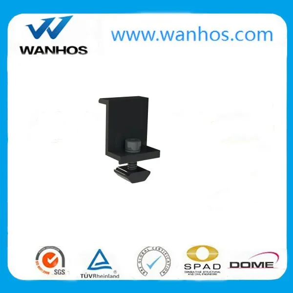 Adjustable Solar End Clamp Connection Black & Natural for Solar Panel Mounting 10 Years Standard 35-60mm DIN3017 CN;FUJ Metric