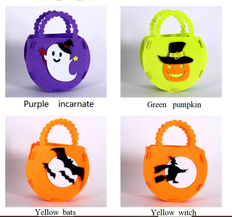 2022 Halloween Party Decorations Props Felt Bags For Kids Halloween Basket