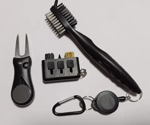 Lightweight Golf Accessories Gift Set -  Golf Towel, Golf Club Brush with Cleaner,Sharpener