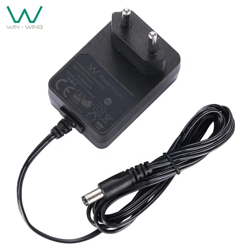 AC DC power adapter 12V 1.25A 15W power supply EN61558 EN61347 EN60335