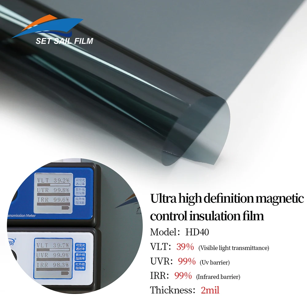 Warranty 10 years Non Reflective Scratch Resistance Nano Ceramic IR Film VLT5 Car Protection Film Sun Control Window Film