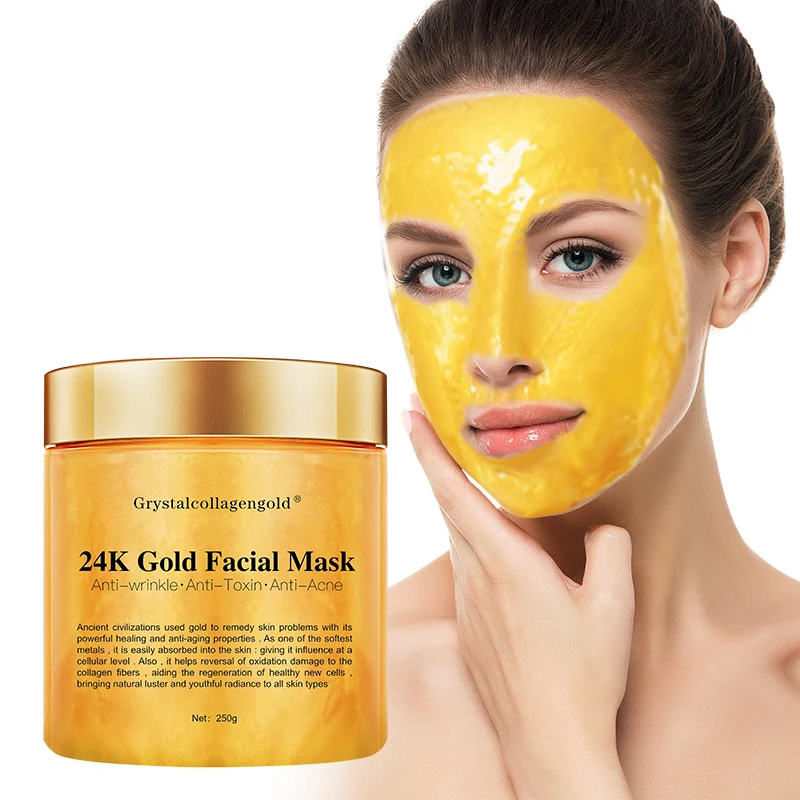 24K Gold Mask  black head to remove acne fill water tear mask cosmetics manufacturers
