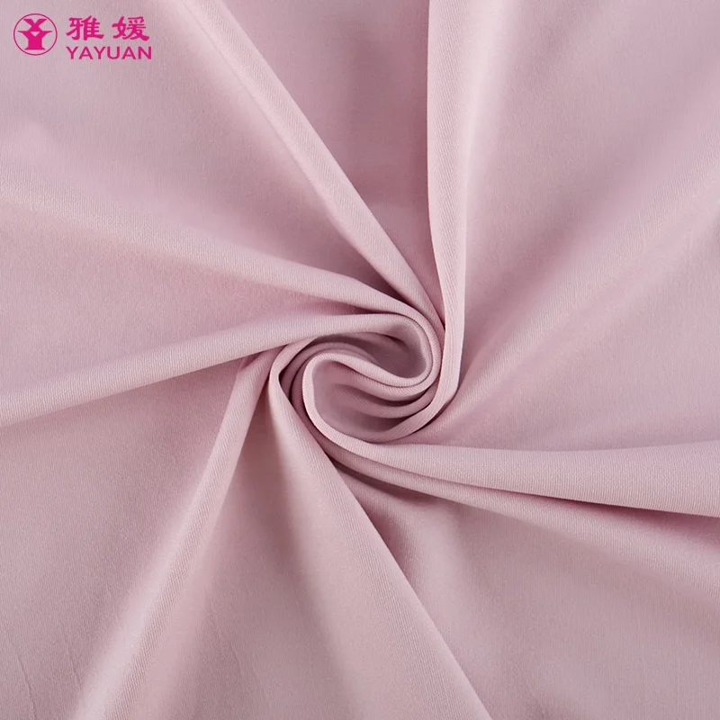 Factory Direct Sales Stretch Breathable Milk Silk Fabric 91 Polyester 9 Spandex Sleepwear T-shirt Knitted Fabric