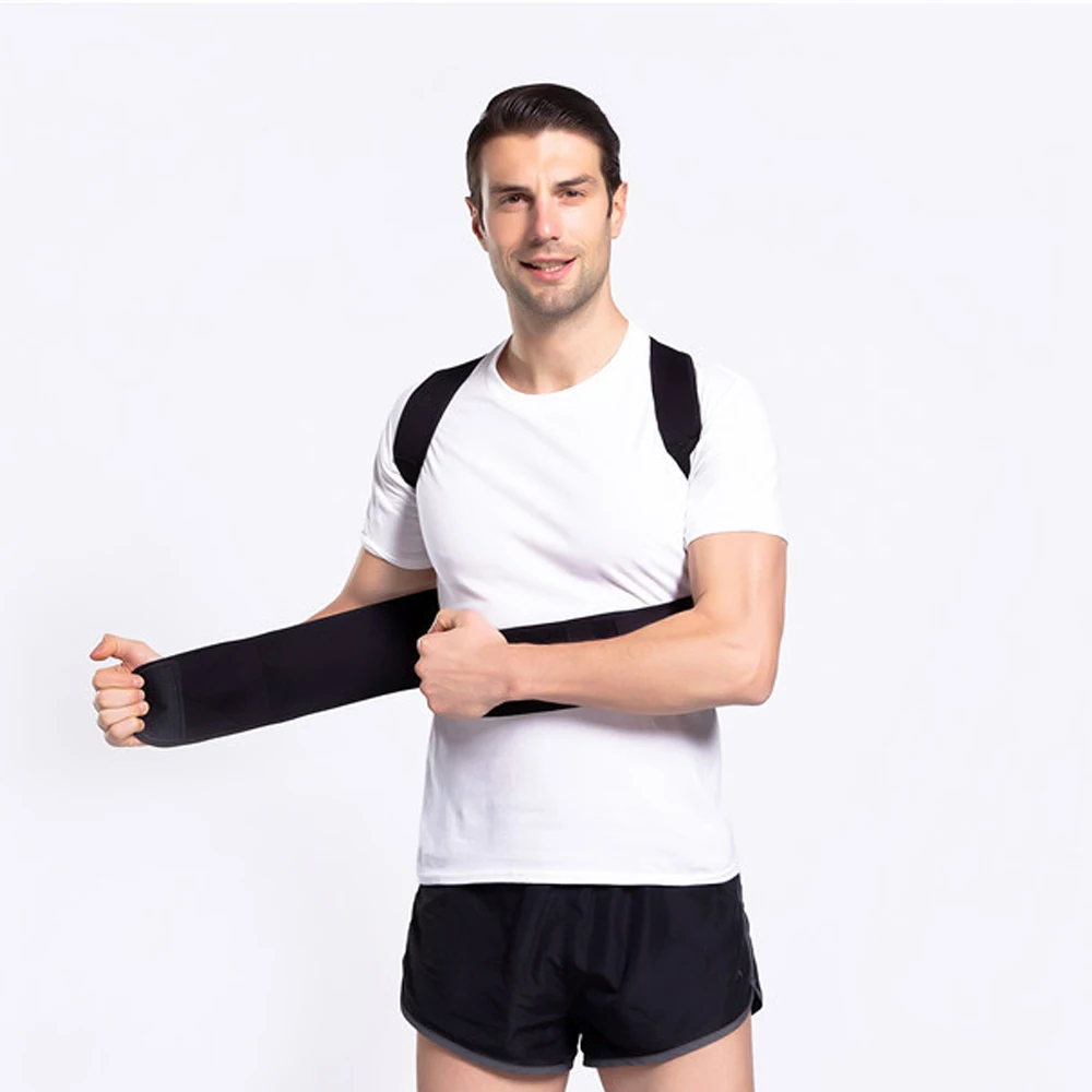 FDBRO Men Women Posture corrector Clavicle Back Support Brace Adjustable Elastic Belt Strap teens Humpback slouching Correction