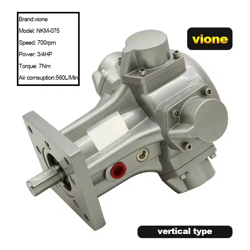 3/4 HP Pneumatic Motor With Flange 0.5HP Power Pneumatic Tool Air Motor 075