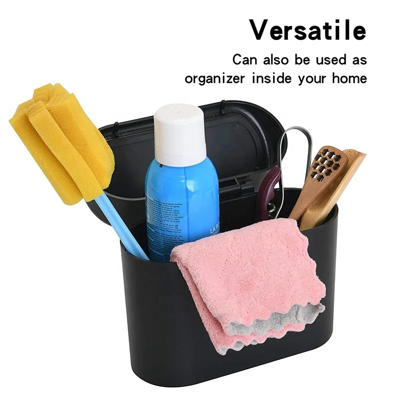 2023 New garbage can for car trash can with garbage bag plastic vehicle dustbin custom logo YT9020