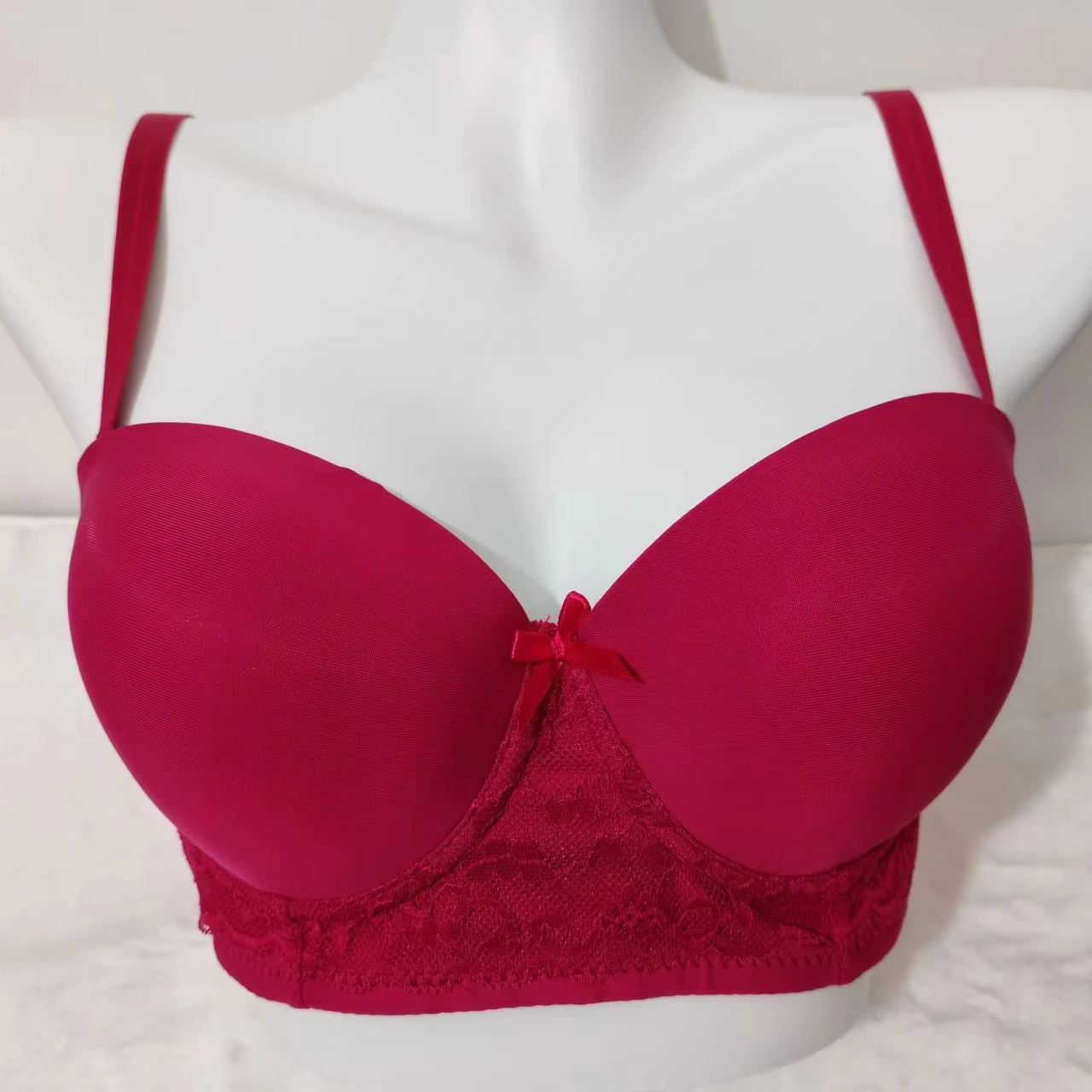 Factory Wholesale products plus size bra big size push up bow bras for women
