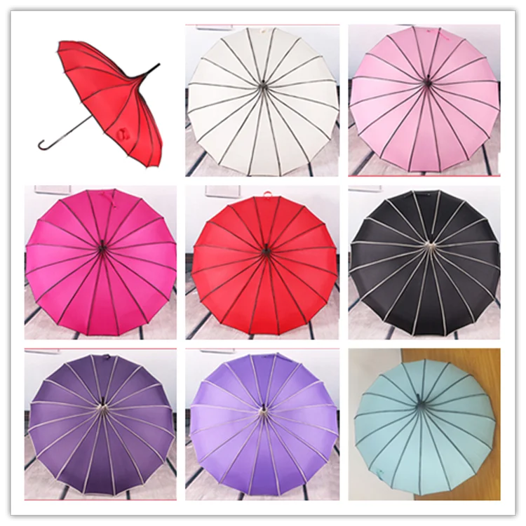 22IN*16K Light Purple Parasol Umbrella Pagoda Shaped Umbrella Wholesale Parasol Umbrella for Sale