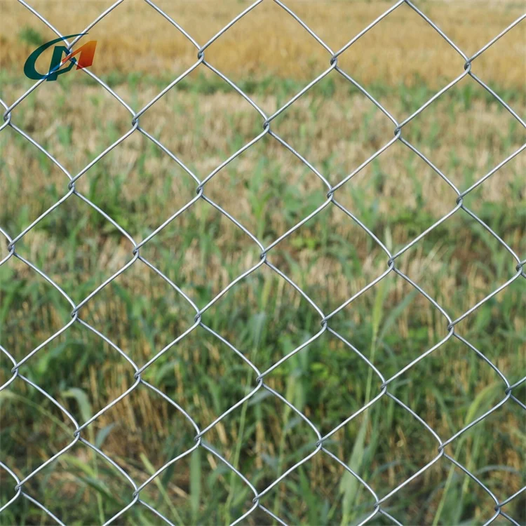 3mm Wire 50x50 Diamond Mesh Hot Dip Galvanized 6ft Chain Link Iron Wire Mesh Fence / Pvc Coated Chain Link Fencing 50ft Rolls