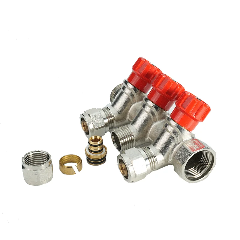 HPB57-3 Bornic High Quality Radiant Heating Manifold Water Pex Fitting Brass Plumbing Manifold