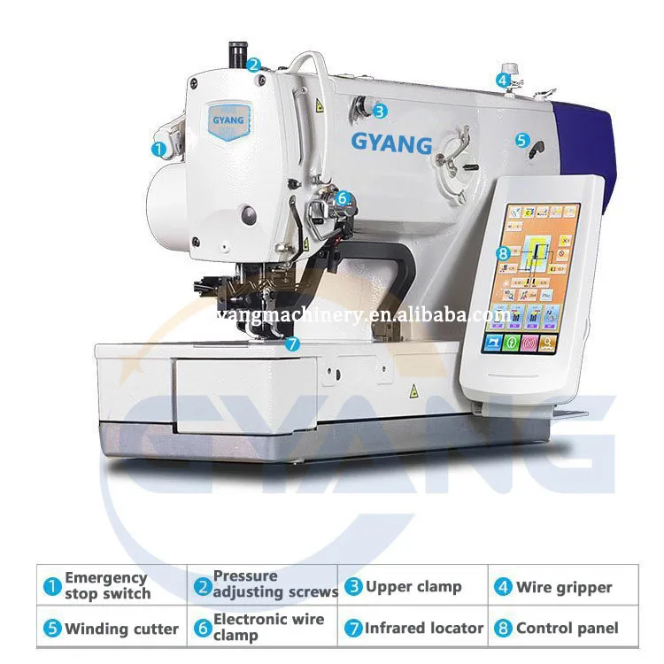 Computer Straight Eye Sewing Machine Lobar Suit Button Hole Sewing Machine Made in China