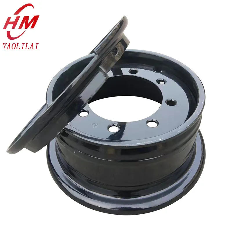 Custom Forklift wheel rim front wheel 2 piece 7.00T-15 steel wheel rims for 28x9-15 tire