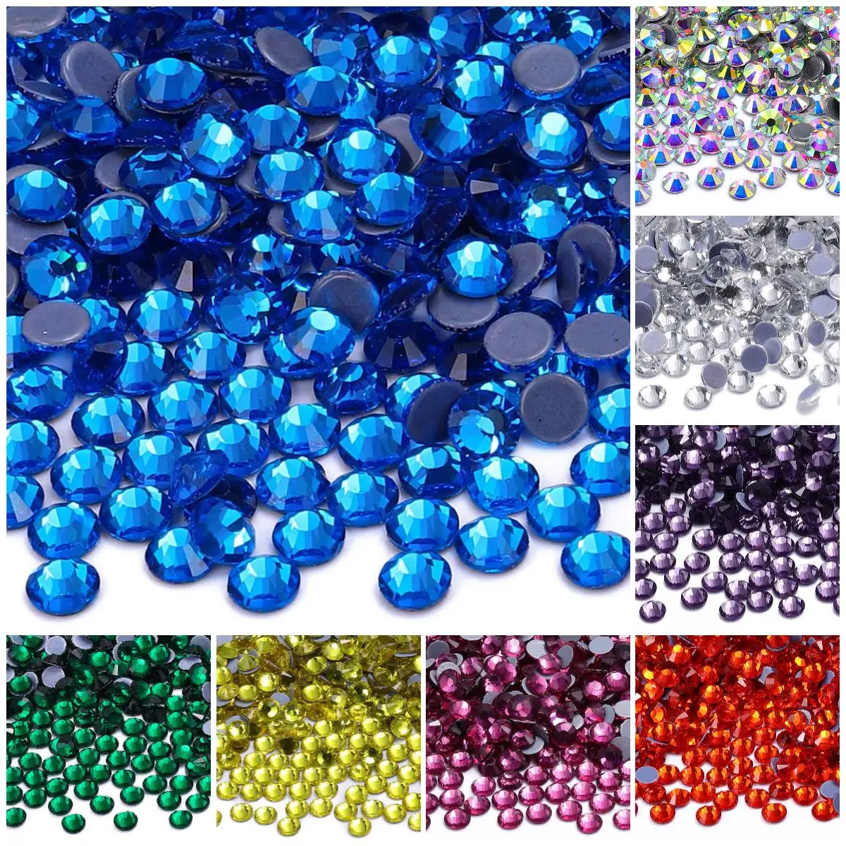 180 Colors 5A Quality Crystal Rhinestones Wholesale Hotfix Iron On Glass Diamond Bling Bling Rhinestone For Clothes Accessories