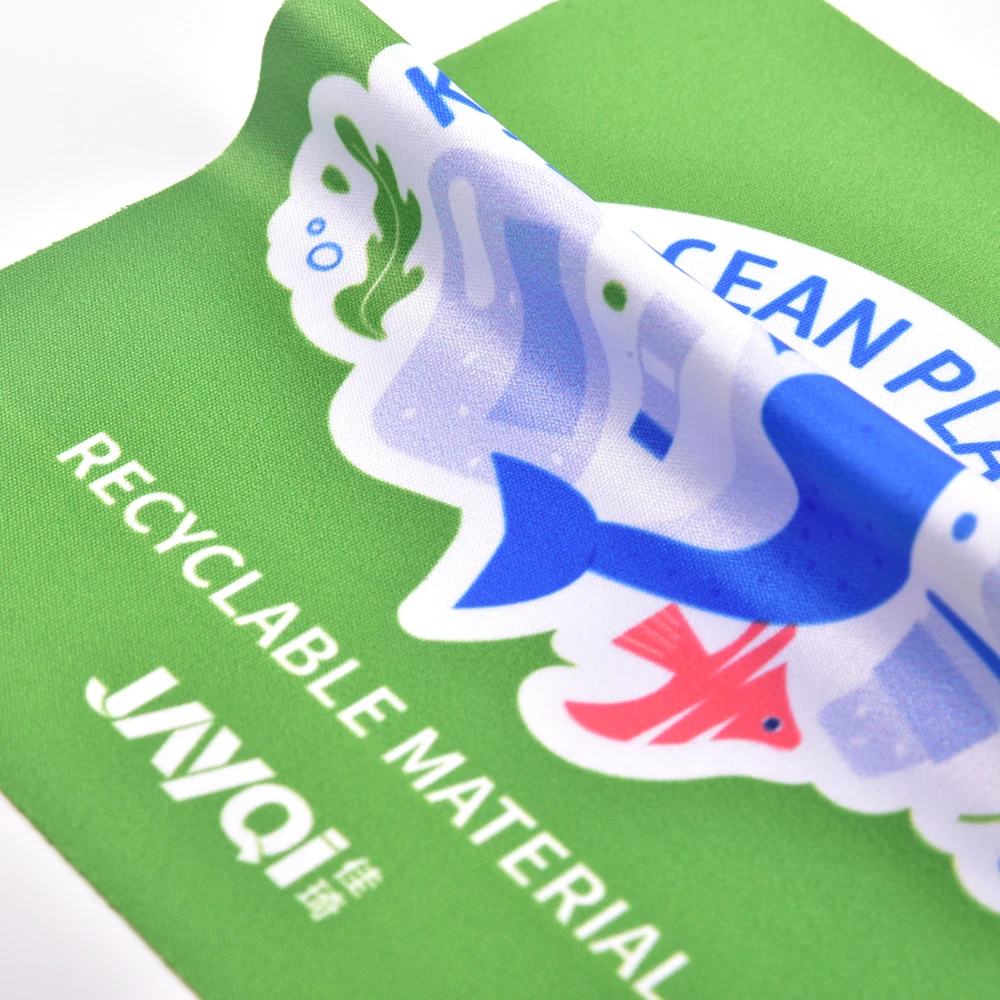 JAYQI Customize Microfiber RPET Eye Glasses Wiping Cloth Glasses Pouch And Cleaning Cloth