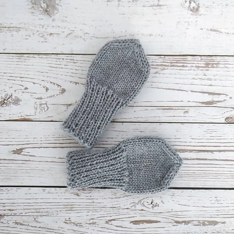 Crochet New Born Baby Gift For Baby Birth Organic Cotton Hand Knit Baby Mittens