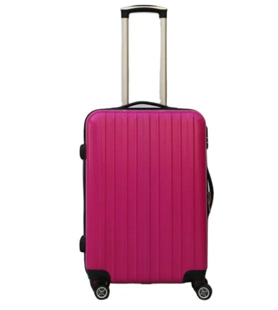 New products ABS+PC abs bright color travel luggage trolley suitcase Fashion bag set
