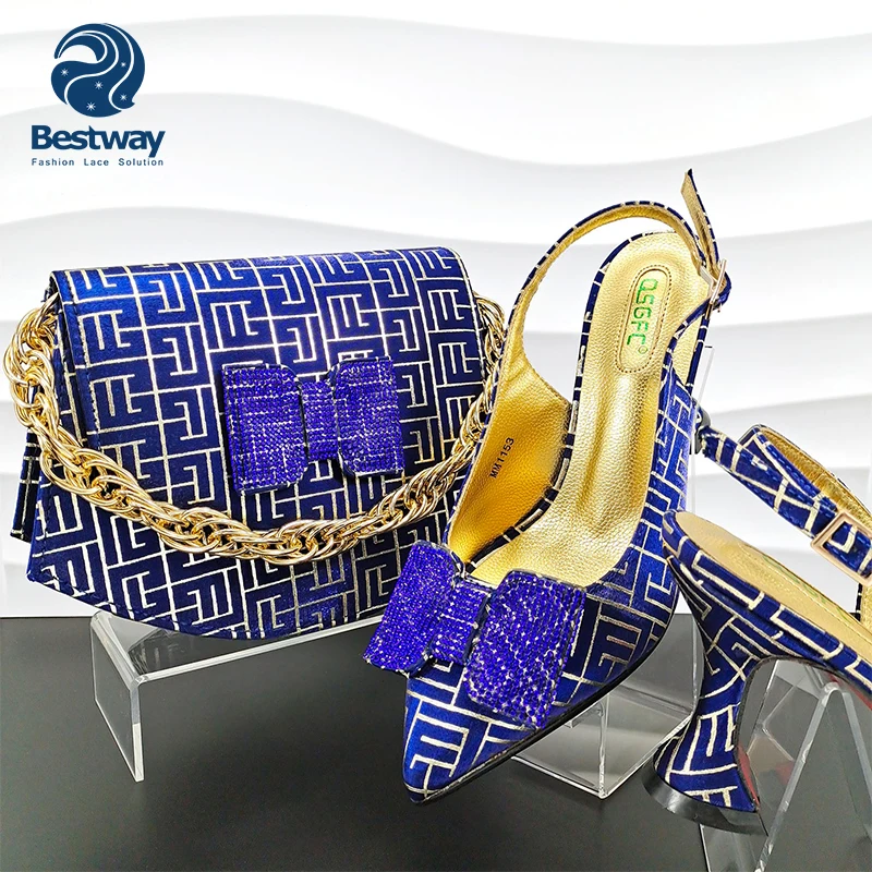 African Shoes and Bag Set NigeriaN Party High Heels with Matching Bag