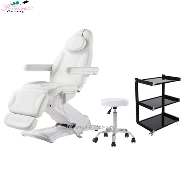 Modern luxury massage table electric facial bed adjustable white beauty bed for salon