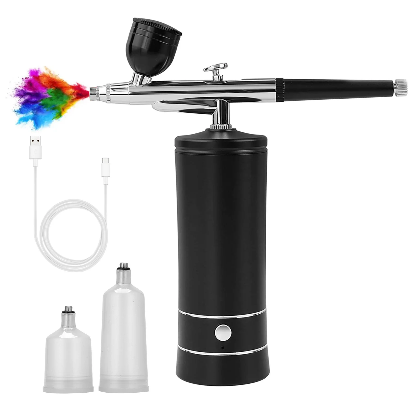 Wholesale Airbrush-Kit Rechargeable Cordless Airbrush Compressor Auto Handheld Airbrush Gun for Barber Nail Art Makeup Cheap