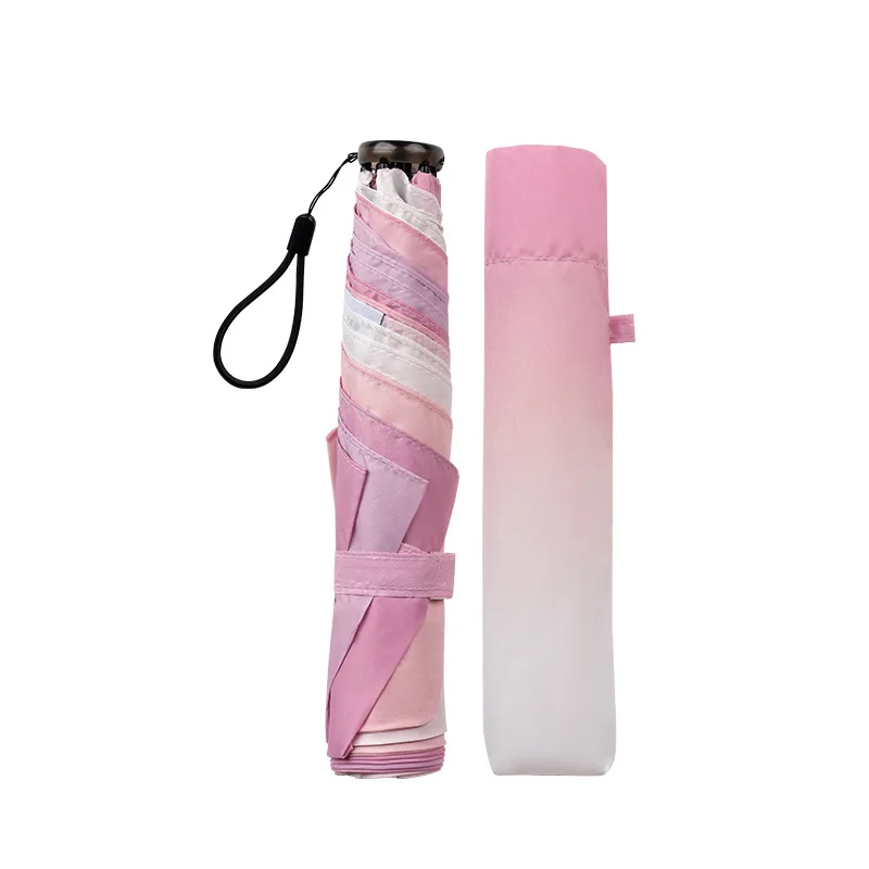 China Direct Hot Sales  19 Inches 6 ribs super lightweight portable sunny small size  mini sun umbrella