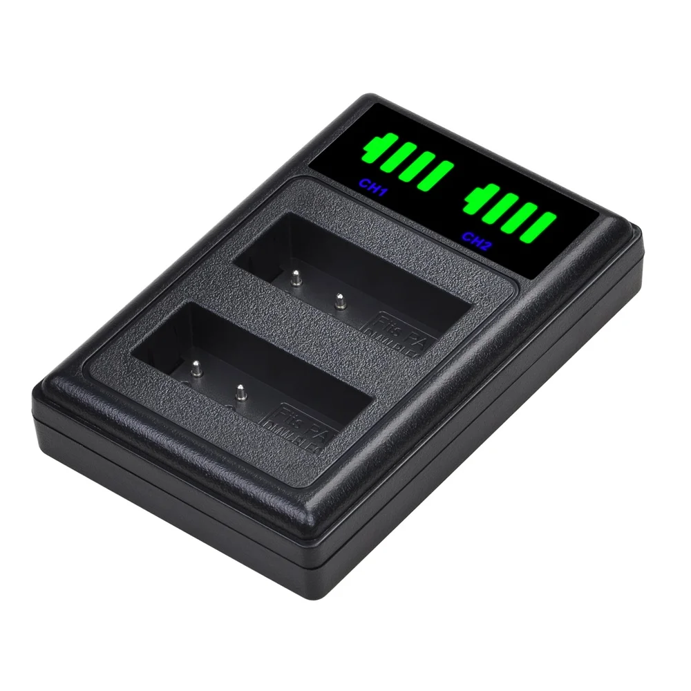 
DMW-BLG10 LED USB Dual Charger for Panasonic Lumix DMC-ZS60 DMC-ZS70 DMC-ZS100 DMC-ZS200 