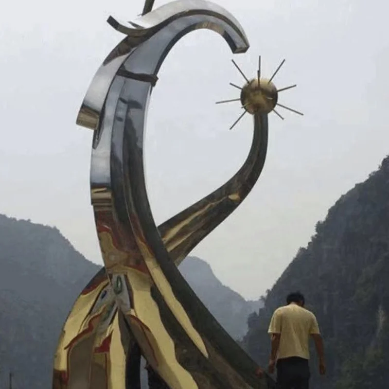 2021 Hot Sale Modern Sculpture  304 Stainless Steel Tree Statue for Outdoor Decor