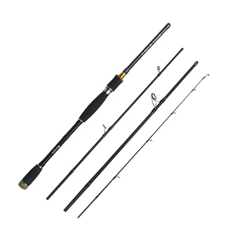 FJORD Wholesale 1.8m2.1m2.4m2.7m3m Telescopic Carbon Fishing Spinning Rod with 4 Sections