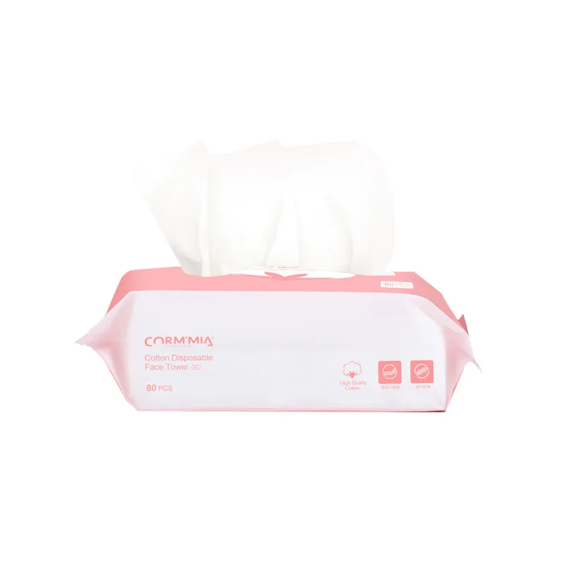 
Free Sample Manufacturer Wholesale 80Pcs High Quality Cotton Soft Disposable Face Towel 