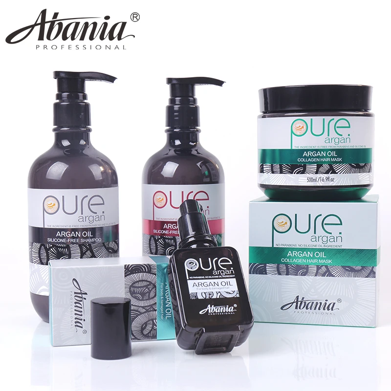 Abania argan oil shampoo and conditioner set supplement keratin hair and protein hair