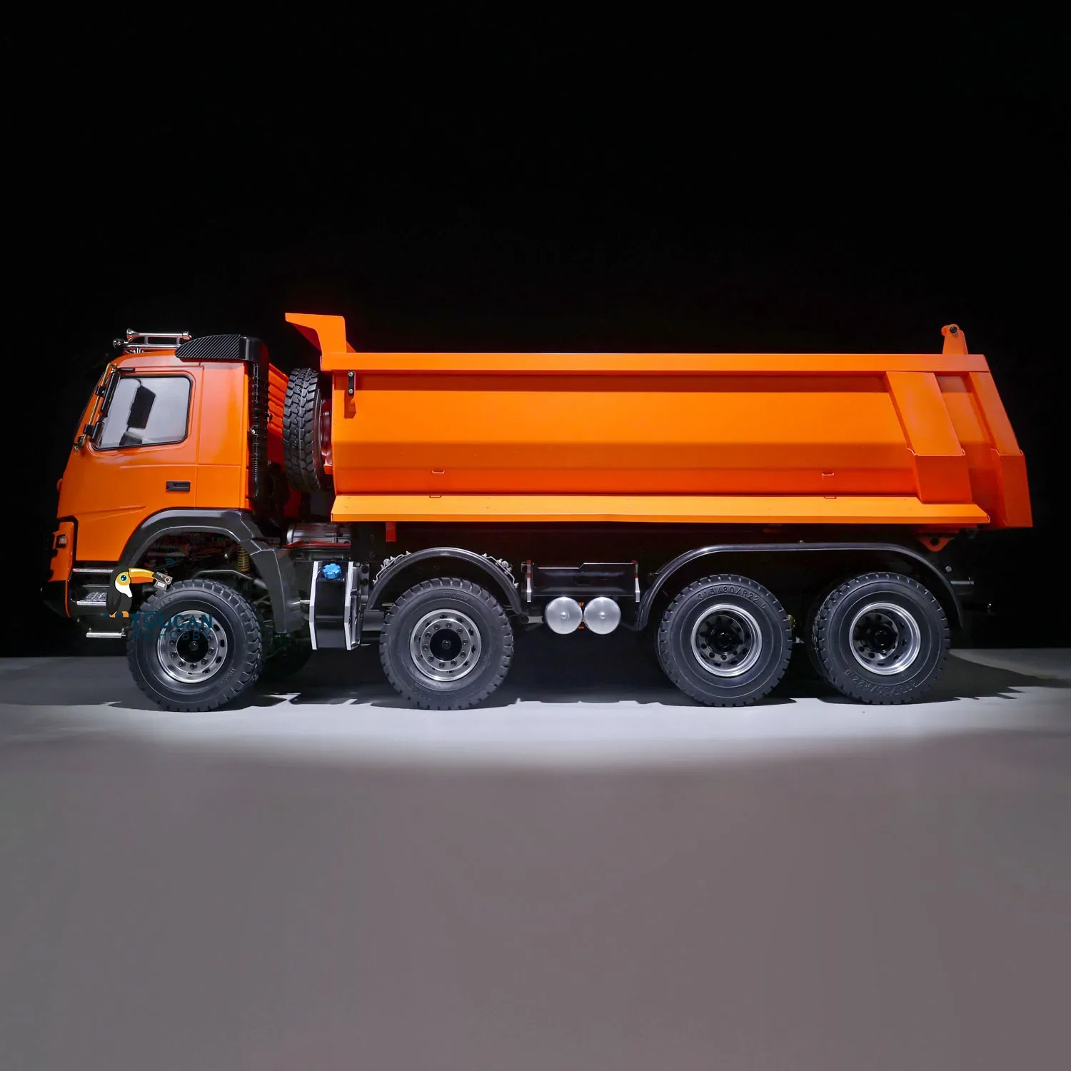 Toucan JDM 65C металлический 8*8 1/14 гидравлический Радиоуправляемый Самосвал Для покраски грузовика самосвал Diff замок оси звуковой управляемый автомобиль игрушки