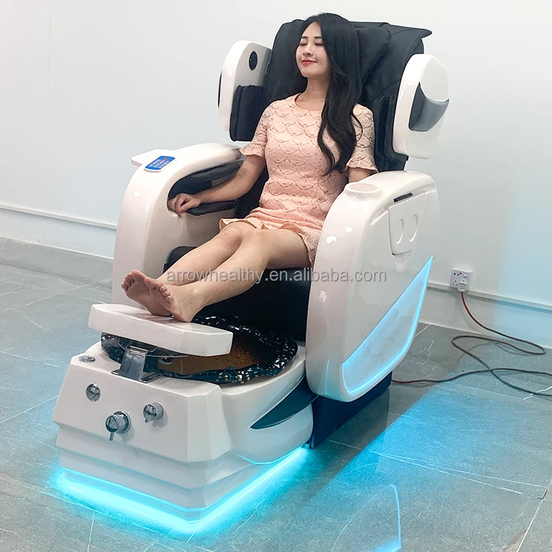 pedicure chair with manicure luxury pedicure spa massage chair for nail salon foot spa massage pedicure chair with basin