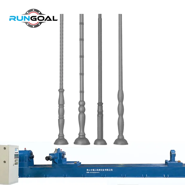 Aluminium metal light pole spinning machine