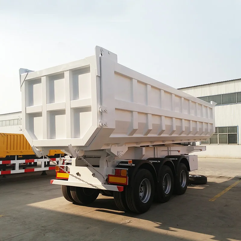 Transport Dump Semi Trailer Tipper Semitrailer Steel Panda Truck Trailers Semi-trailer Sand Stone for Sale Hydraulic 60 Ton