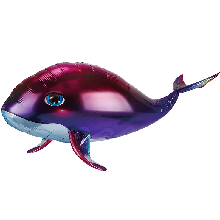 Latest Design Fish Shaped Balloons Vendor Wholesale Cheap Price Inflatable Fish Balloon Whale Globo Custom Shape Foil Balloons