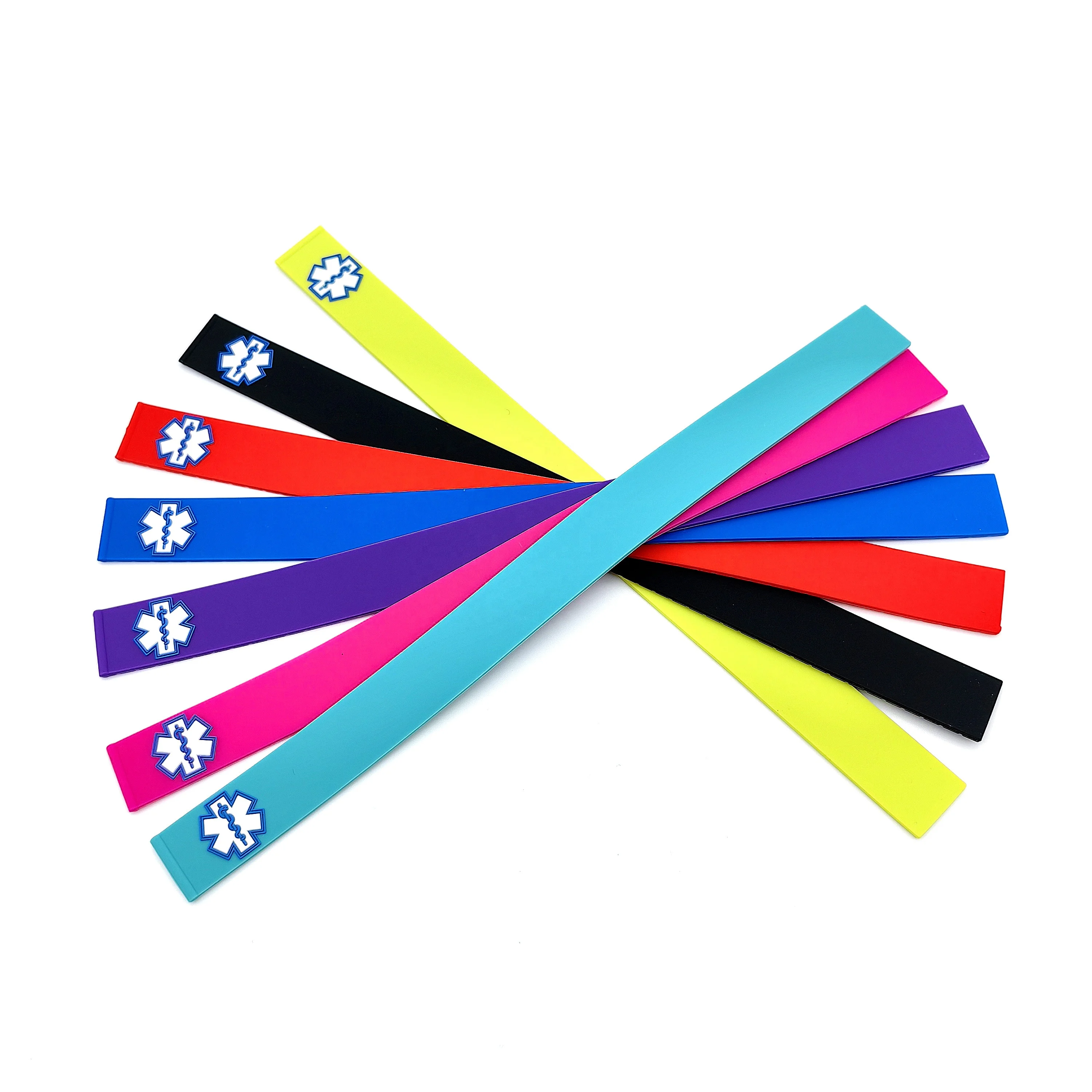 High quality Good touch feeling easy clean Silicone Medical Bracelet for id wristband