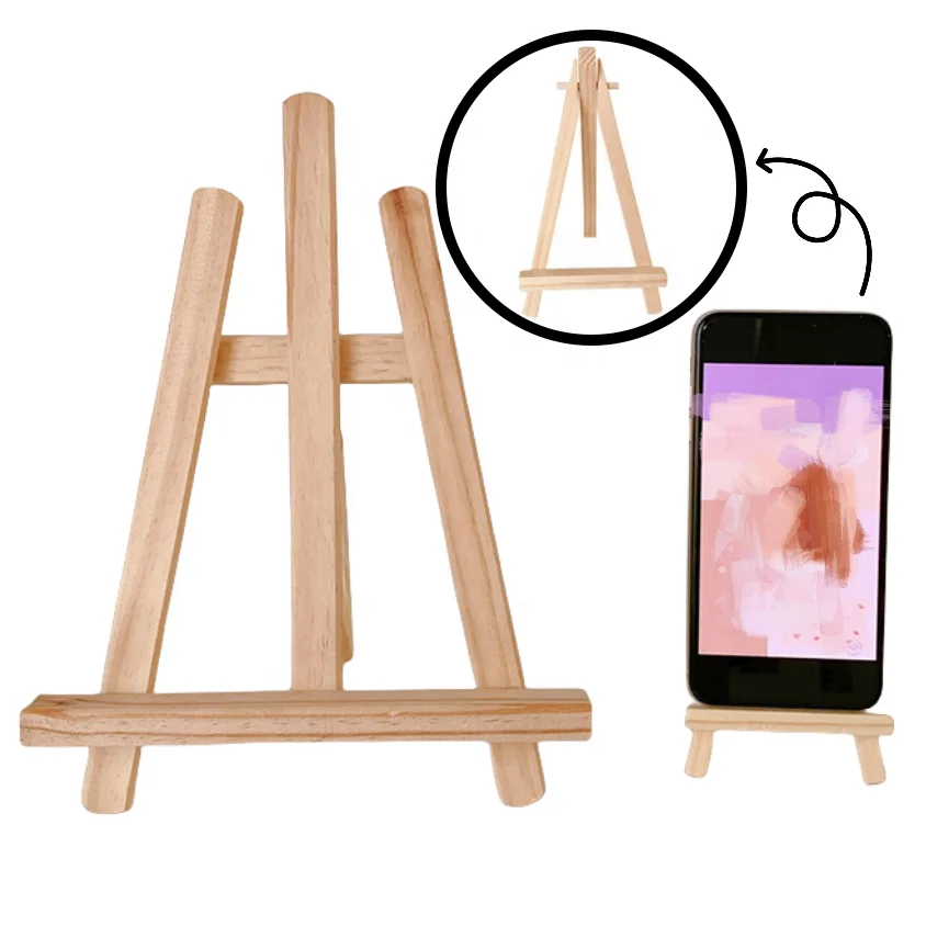 Mobile phone holder Foldable wooden lovely cute Mini Small easel phone stand Tablets bracket Tablets holder