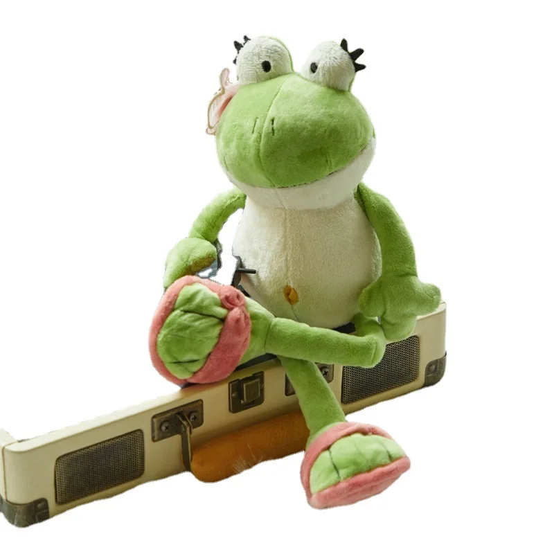 Hot Sell Sausage Mouth Monster Plush Toy Stuffed Doll Plushies Bag Dreepy Plush Frog with Long Legs Cute slippers Frog Soft Toy