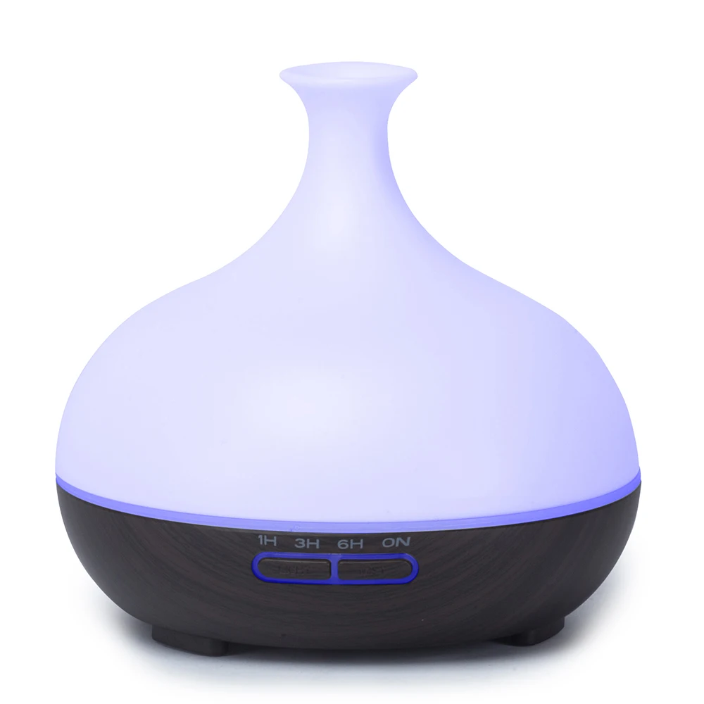 Newest Electric Aromatherapy Purifier Essential Oil Wood Aromatic 7 Led Color Air Humidifier Aroma Diffuser