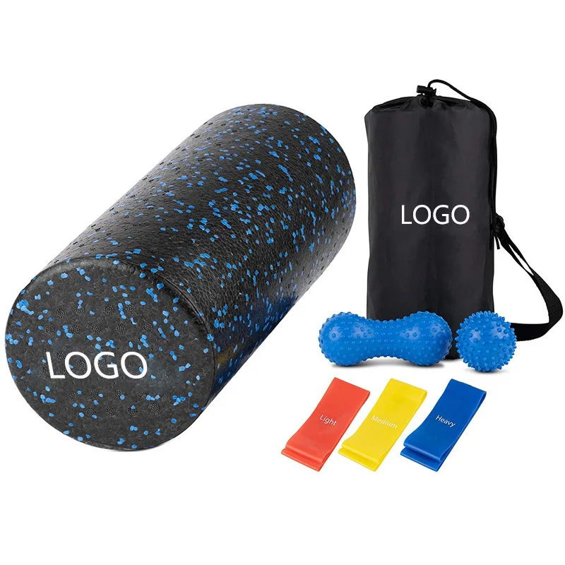 CHANGNORE Yoga Block Fitness Ball Set EPP High Density Foam Roller Deep Tissue Massage Pilates Body Muscle Release Exercises