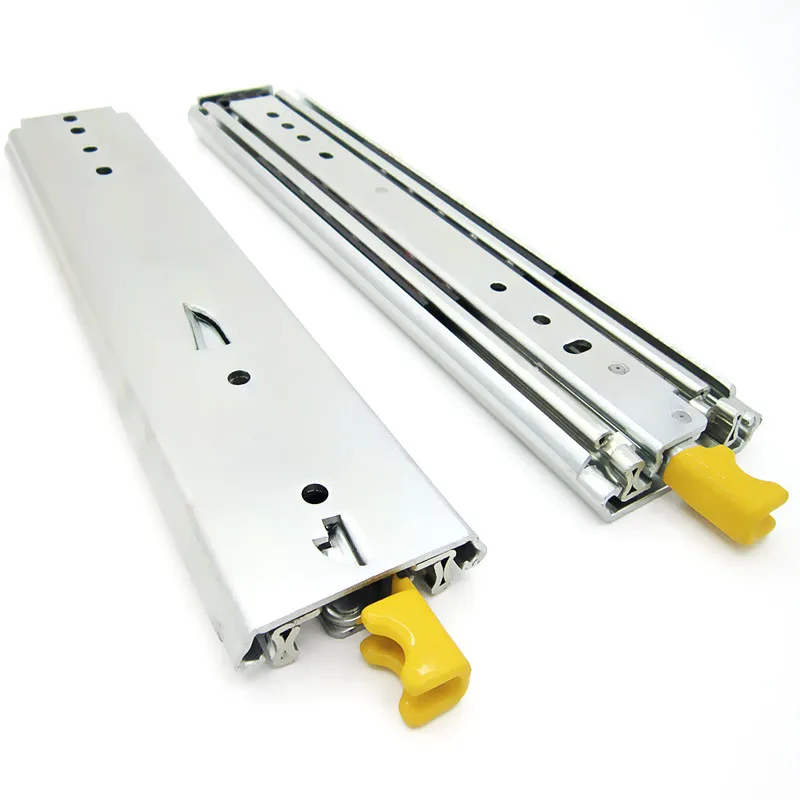 76mm  220KG Heavy Duty Lock-in and Lock-out  Full Extension Telescopic Slide for Caravans Stoves